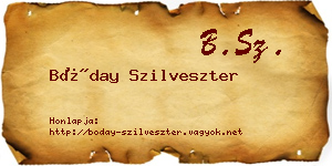 Bóday Szilveszter névjegykártya